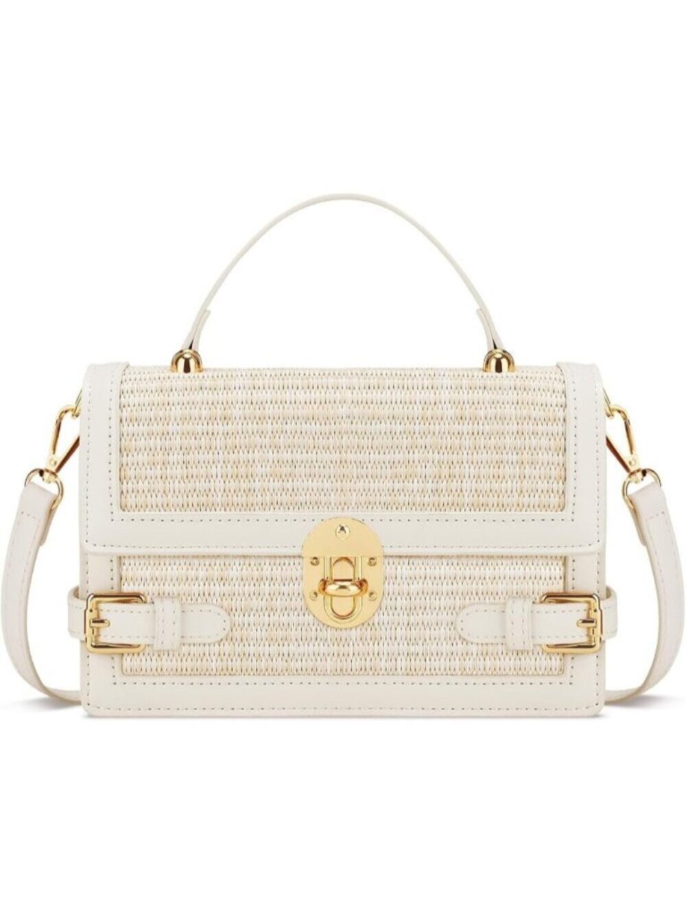 〽️Women's Beige Summer Beach Shoulder Small Straw Purse Crossbody Handbag